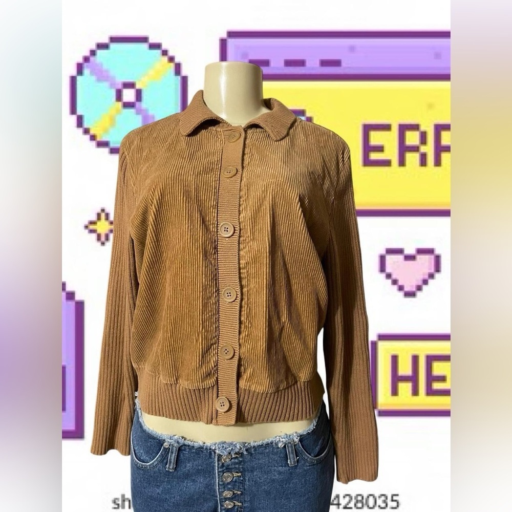 KIM ROGERS Tan Corduroy Women's Jacket